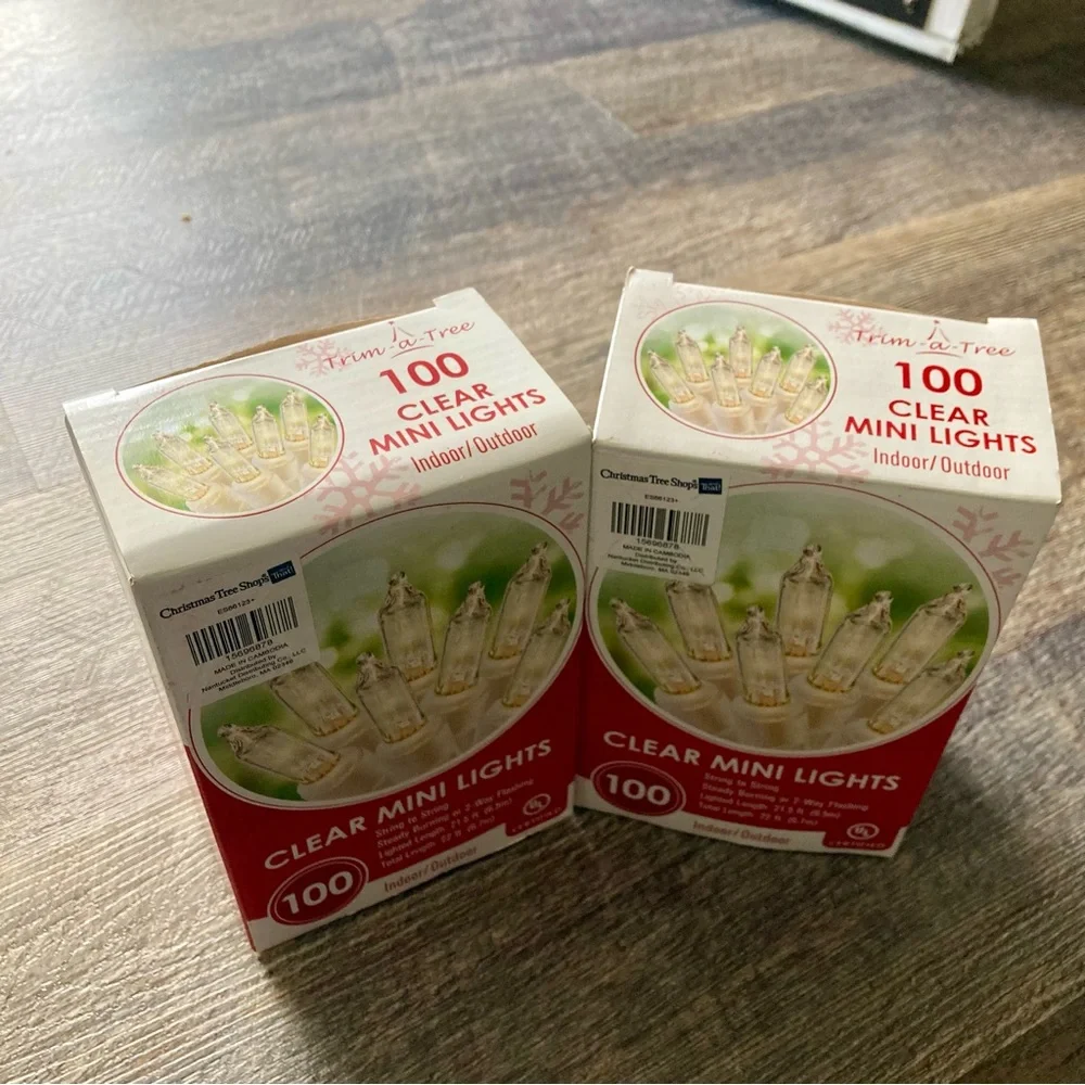 NWT Clear Mini 100 count Lights - 3 boxes